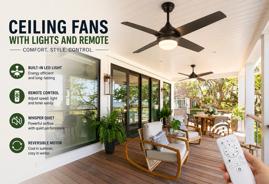 Ceiling Fans With Lights and Remote: How to Choose