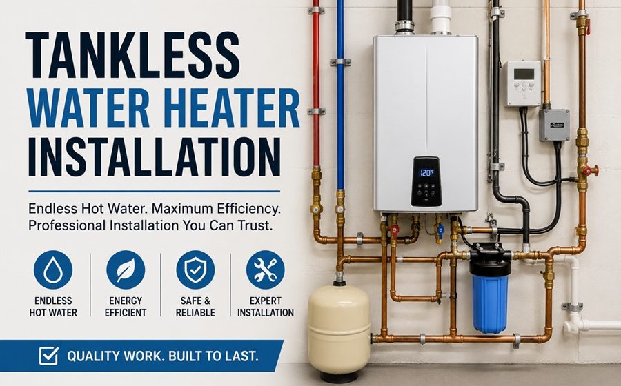 tankless water heater installation