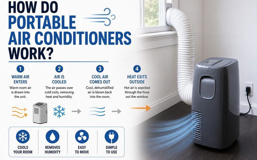 how do portable air conditioners work